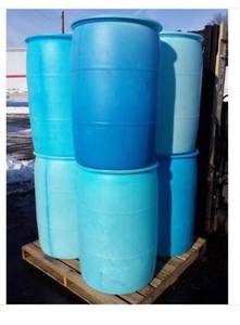 55 Gal. Blue Industrial Plastic Drum