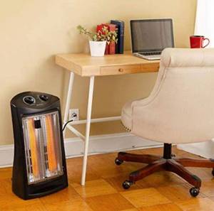 Comfort Zone CZQTV007BK Fan-Assisted Tower Radiant Quartz Heater