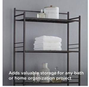 Slat Style 24 in. W x 9.5 in. D x 64.5 in. H Space Saver in Bronze