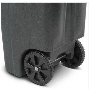 48 Gal. Greenstone Trash Can with Wheels and Attached Lid