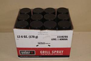 lot 132 image: Case of Weber Non-Stick Grill Spray
