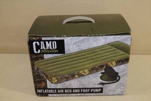 lot 61 image: Camo Collection Inflatable Air Bed with Foot Pump