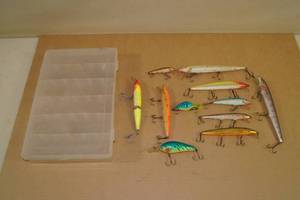 lot 51 image: Rapala Lures in Storage Tray