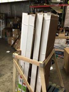Lot of 5 Hollow-Core Smooth Primed Composite Single Prehung Interior Doors in good condition see pictures