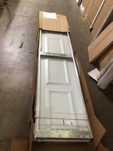 Clopay Classic Collection 8 ft. x 7 ft. Non-Insulated White Garage Door damaged customer return see pictures