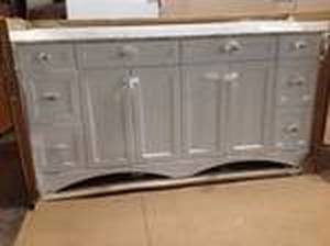 Roswell Naples 72 in. W x 22 in. D x 35 in. H Vanity in White with Marble Vanity Top in White with Basin not used
