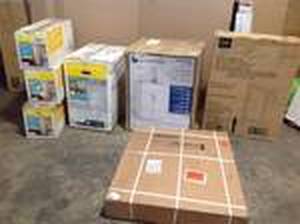 Pallet with assorted  Bathroom furnitureitems and 24 Laundry sink review pictures