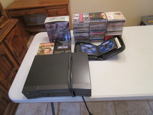 CDs, DVDs, VHS Tapes & VHS Player