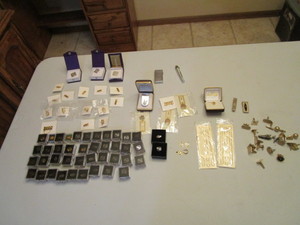 Gold Jewelry, Pins, Cuff Links Money Clips, Lighters