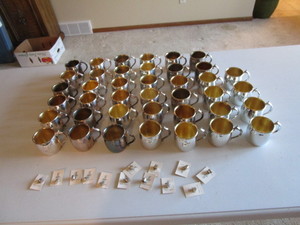 40 Silver Cups & Silver Charms