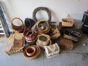 Large Lot of Wicker Baskets & Misc.