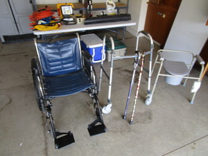 Wheelchair, Walker, Canes, Bedpan