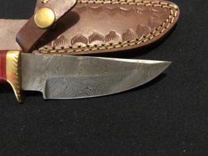 lot 9 image: Custom Damascus Steel Knife