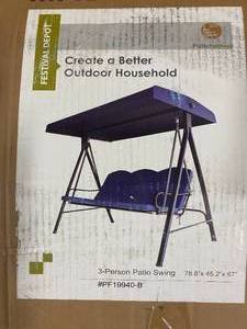lot 31 image: FESTIVAL DEPOT 3- Person Patio Swing