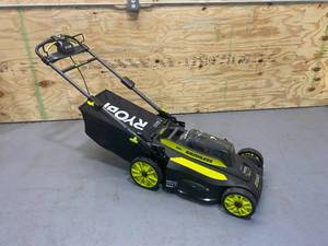 lot 11 image: RYOBI 20 in. 40-Volt 6.0 Ah Lithium-Ion Battery Brushless Cordless Walk Behind Self-Propelled Lawn Mower