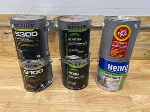 lot 46 image: Lot of 6- Various Epoxy and Acrylic Coatings (Please see photos for details)
