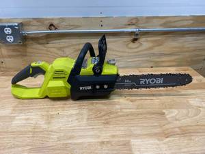 lot 71 image: RYOBI 14 in. 40-Volt Cordless Battery Brushless Lithium-Ion Chainsaw (Tool Only)