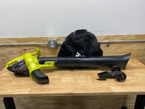 lot 72 image: RYOBI 40-Volt Lithium-Ion Cordless Leaf VacuumMulcher (Tool Only)