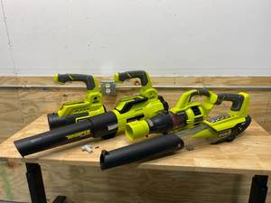 lot 81 image: RYOBI Lot of 4-  Various 40v Leaf Blowers (Tools Only)
