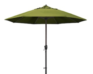 lot 88 image: CALIFORNIA UMBRELLA 9 ft. Aluminum Auto Tilt Patio Umbrella in Kiwi Olefin