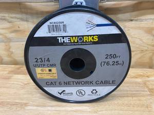 lot 6 image: THEWORKS Cat 6 234 250 ft. BLUE UUTP CMR UL DATA CABLE
