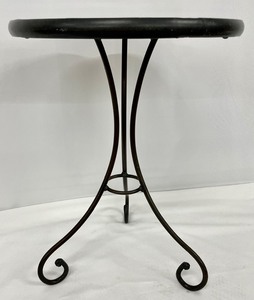 lot 23 image: Petite Accent Table with Olive Green Tiled Top