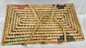 lot 55 image: Beautiful Woven Basket with Handles