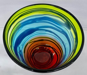 lot 59 image: Colorful Vintage Art Glass Vessel