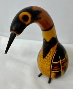 lot 75 image: Hand Painted Gourd Birds