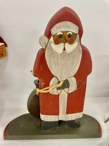 lot 105 image: Holiday Decor- Santa & Snowman Figures