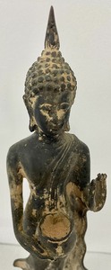 lot 114 image: Vintage Cast Iron Standing Buddha Statue