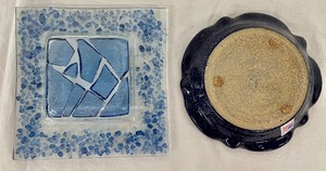 lot 116 image: 2 Plates- Pottery & Art Glass