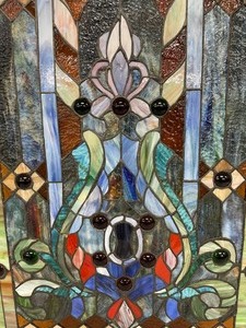 lot 132 image: Stunning Stained Glass Window Hanging Art Panel