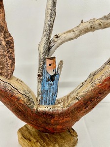 lot 188 image: Driftwood Folk Art Sailboat Art