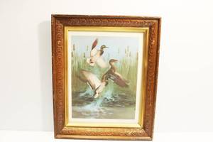 lot 18 image: Jump Shot By Sherm Pehrson Framed Art Print