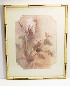 lot 27 image: Butterfly On Flower By L. Gaydos