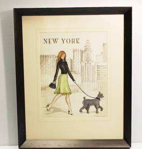 lot 34 image: New York Girl Frame Art Print