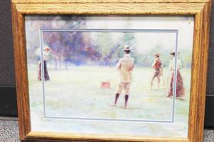 lot 42 image: Family Golf Signed By. R. Tolan Frame Art Print