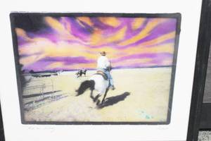 lot 47 image: Ride em Cowboy By Padgett Signed Art Print