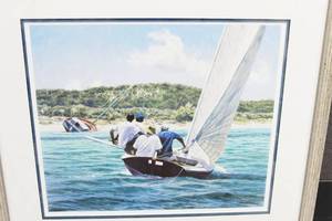 lot 53 image: Sailors Rescue Signed By Schater Frame Art Print
