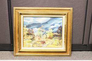 lot 54 image: Canvas And Ink Art Print Signed By Shakun