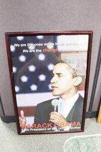 lot 63 image: We Are The Change Barack Obama Framed Poster
