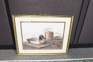 lot 67 image: Duck By Ruane Manning Frame Art Print