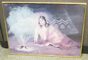 lot 70 image: Woman Dream Frame Signed Art Print