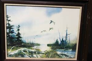 lot 74 image: Migration Frame Art Print Signed By Jane Carlson