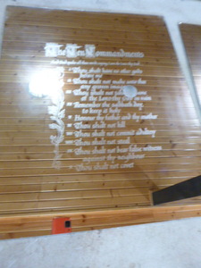 lot 34 image: The Ten Commandments Etched Mirror