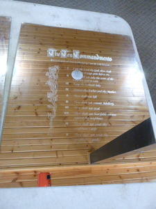 lot 35 image: The Ten Commandments Etched Mirror