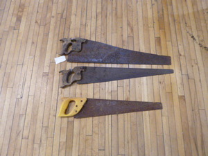 lot 61 image: 3 Vintage Saws
