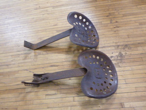 lot 80 image: 2 Vintage Tractor Seats