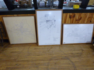 lot 107 image: 3 Old  Framed City Maps
